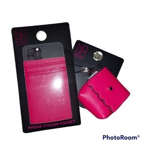 Fuchsia Airpod Case & Phone Wallet